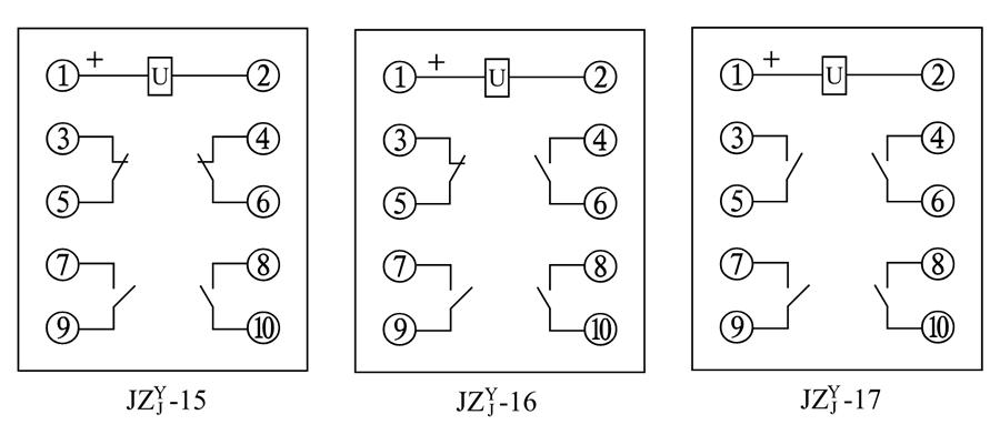 JZY-16、JZJ-16內(nèi)部接線圖