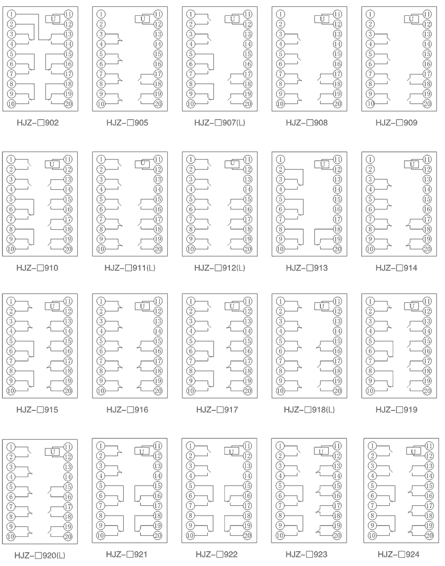 HJZ-J908內(nèi)部接線圖